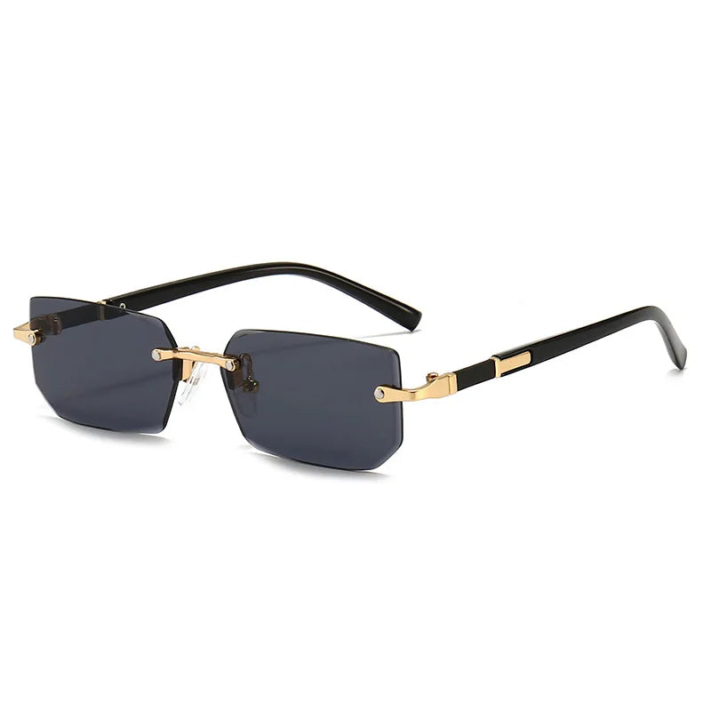Lunettes de soleil rectangulaires élégantes sans monture pour femmes - KlaraView