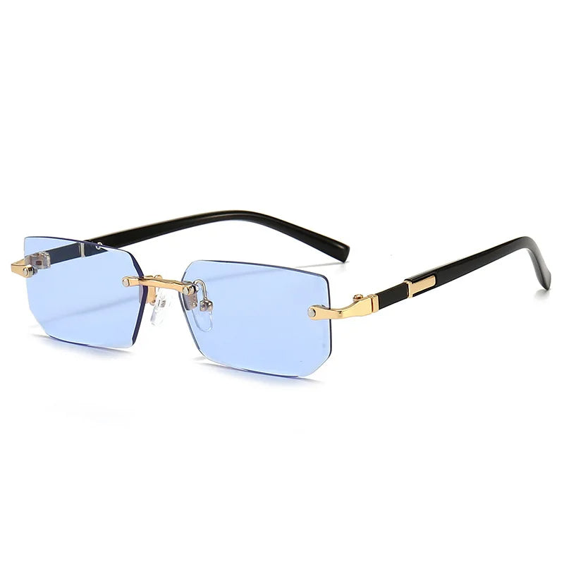 Lunettes de soleil rectangulaires élégantes sans monture pour femmes - KlaraView