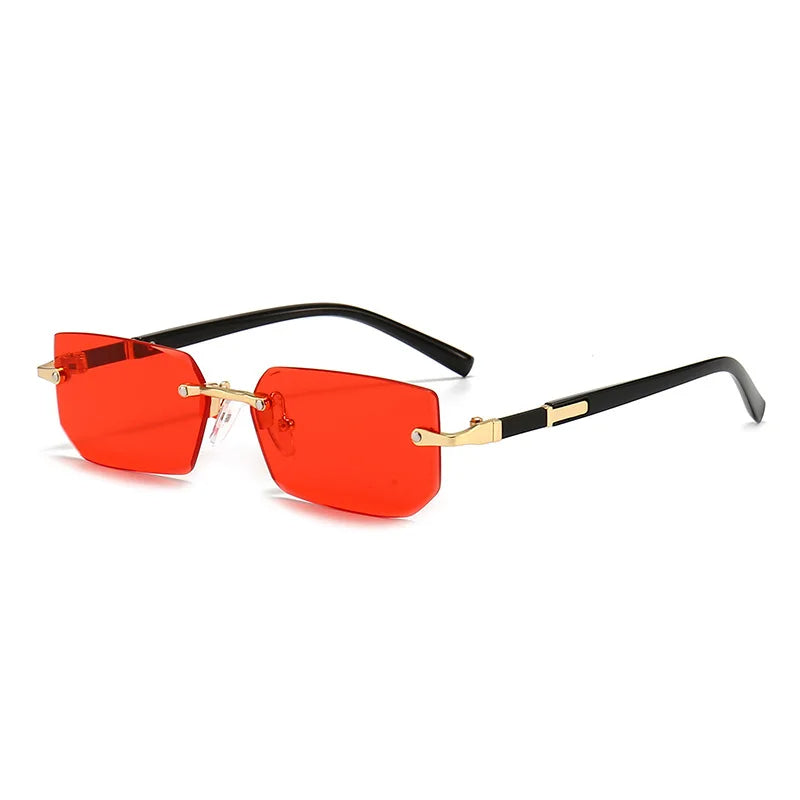 Lunettes de soleil rectangulaires élégantes sans monture pour femmes - KlaraView