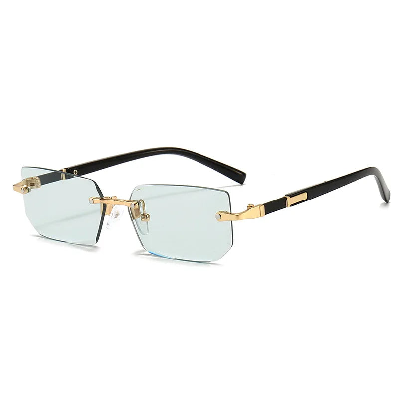 Lunettes de soleil rectangulaires élégantes sans monture pour femmes - KlaraView