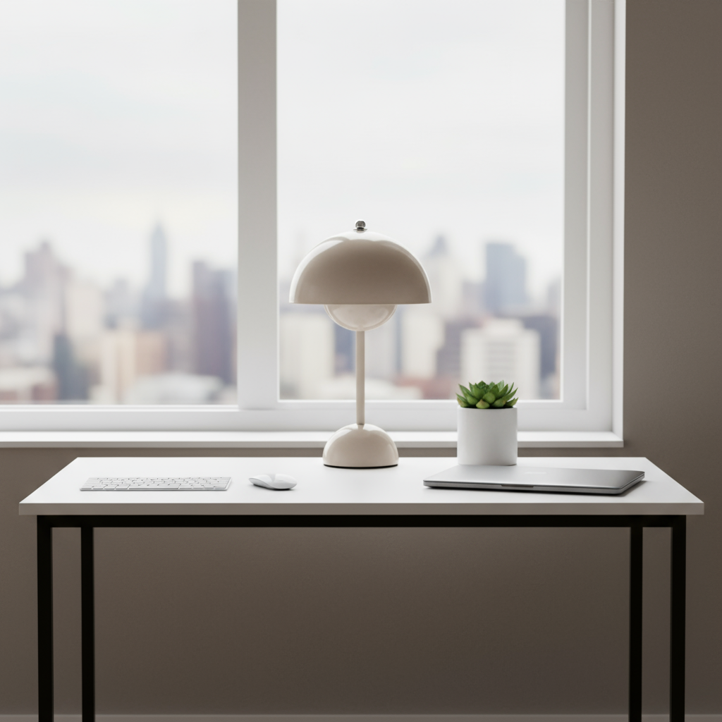 Le Refuge – Lampe de Table Sans Fil Dimmable avec Design Élégant de Pot de Fleurs