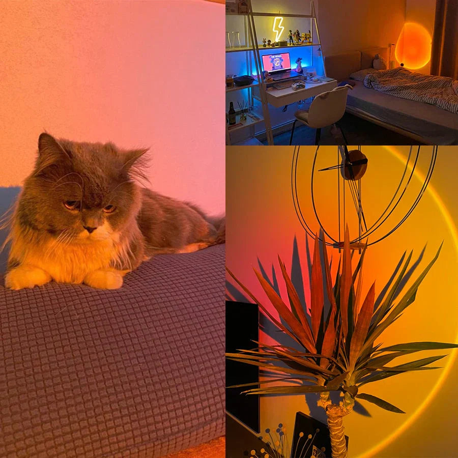 Lampe de coucher de soleil avec 4 couleurs - GlowSphere