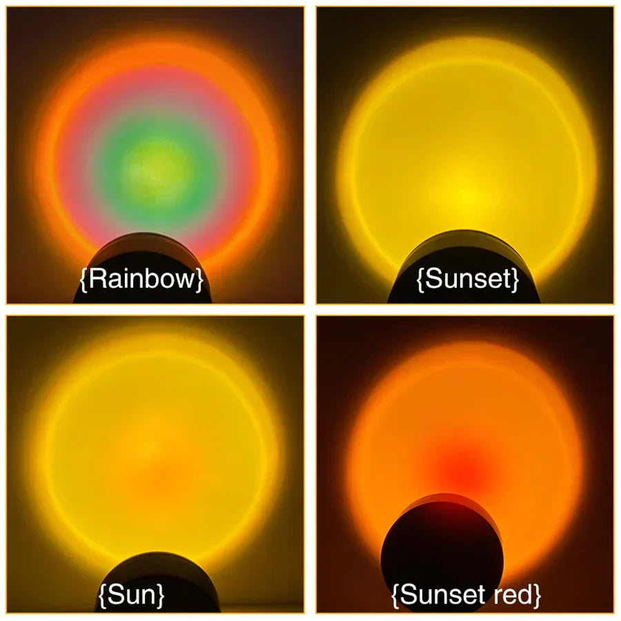 Lampe de coucher de soleil avec 4 couleurs - GlowSphere