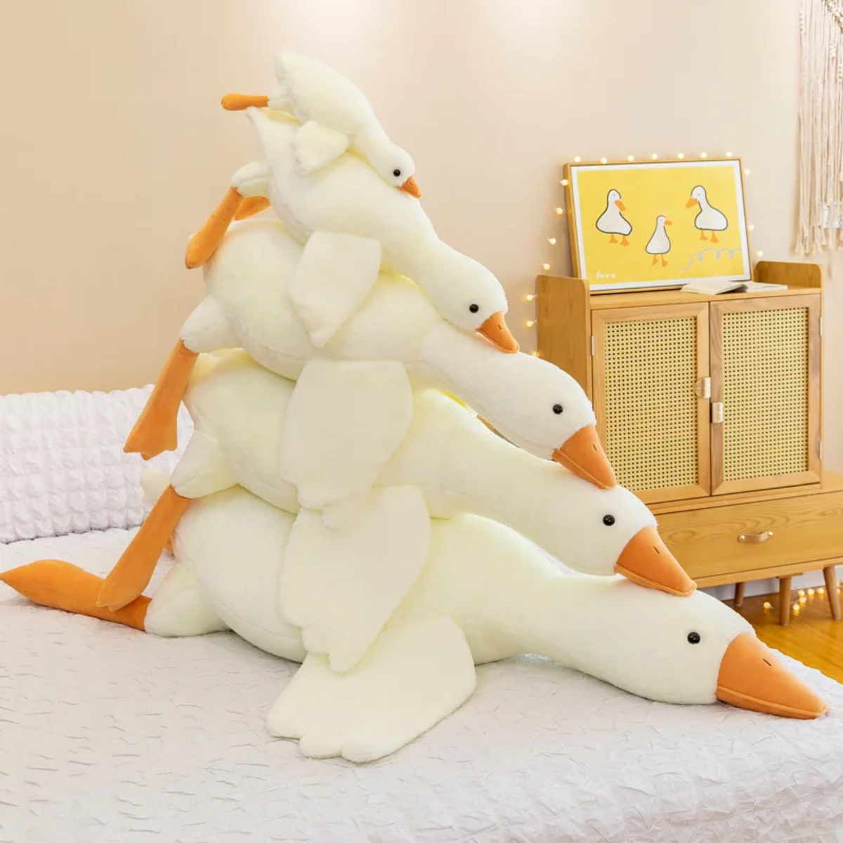Coussin Oie Peluche - Jouet en Peluche Super Doux