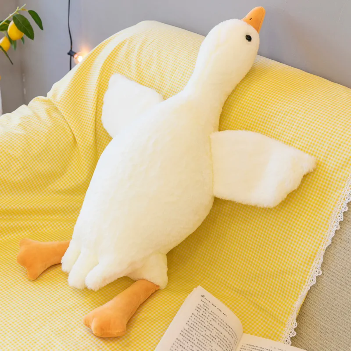 Coussin Oie Peluche - Jouet en Peluche Super Doux