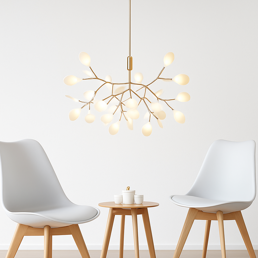 Suspension design moderne LED arbre couleur cuivre ou noir Maison