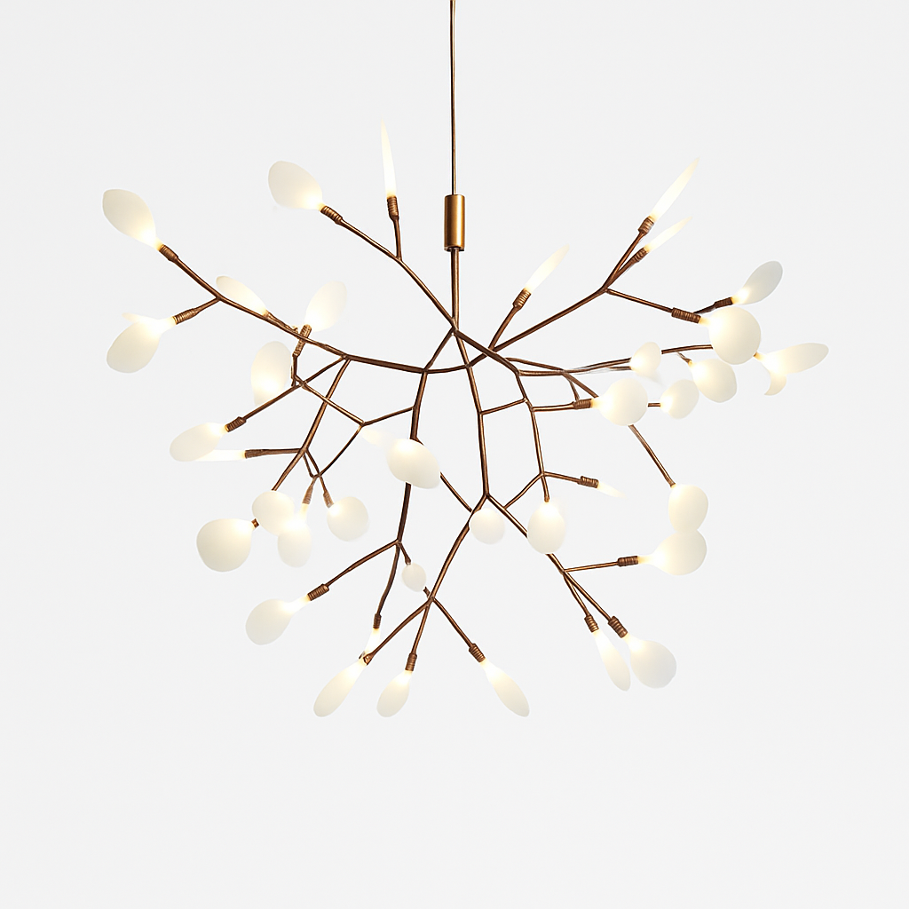 Suspension design moderne LED arbre couleur cuivre ou noir Maison