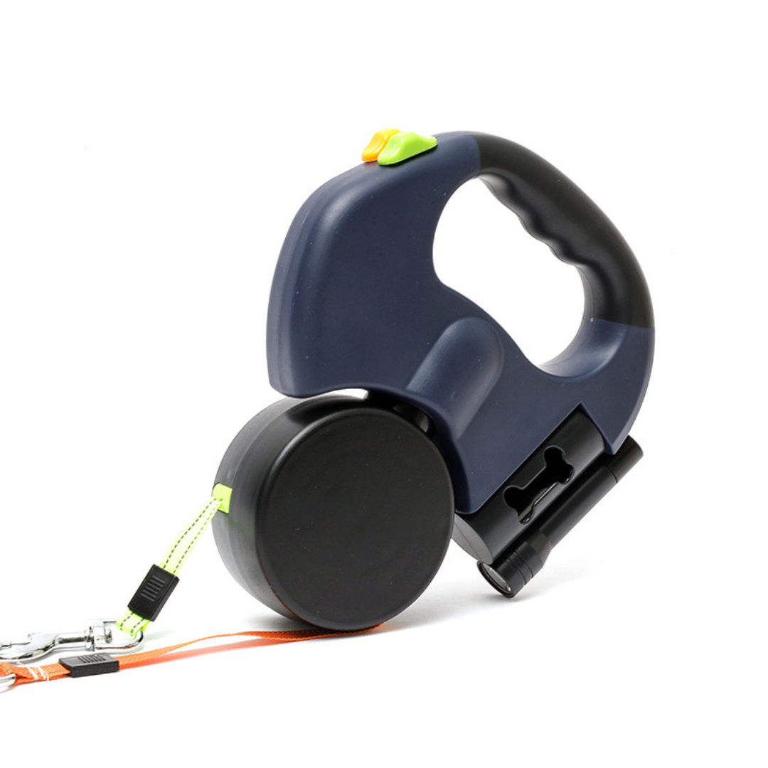 Laisse Double Anti-Enchevêtrement pour Chiens avec Lumière LED pour des Promenades en Toute Sécurité