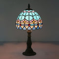 Lampe de Table en Verre Tiffany - Lignes de Plomb Classiques