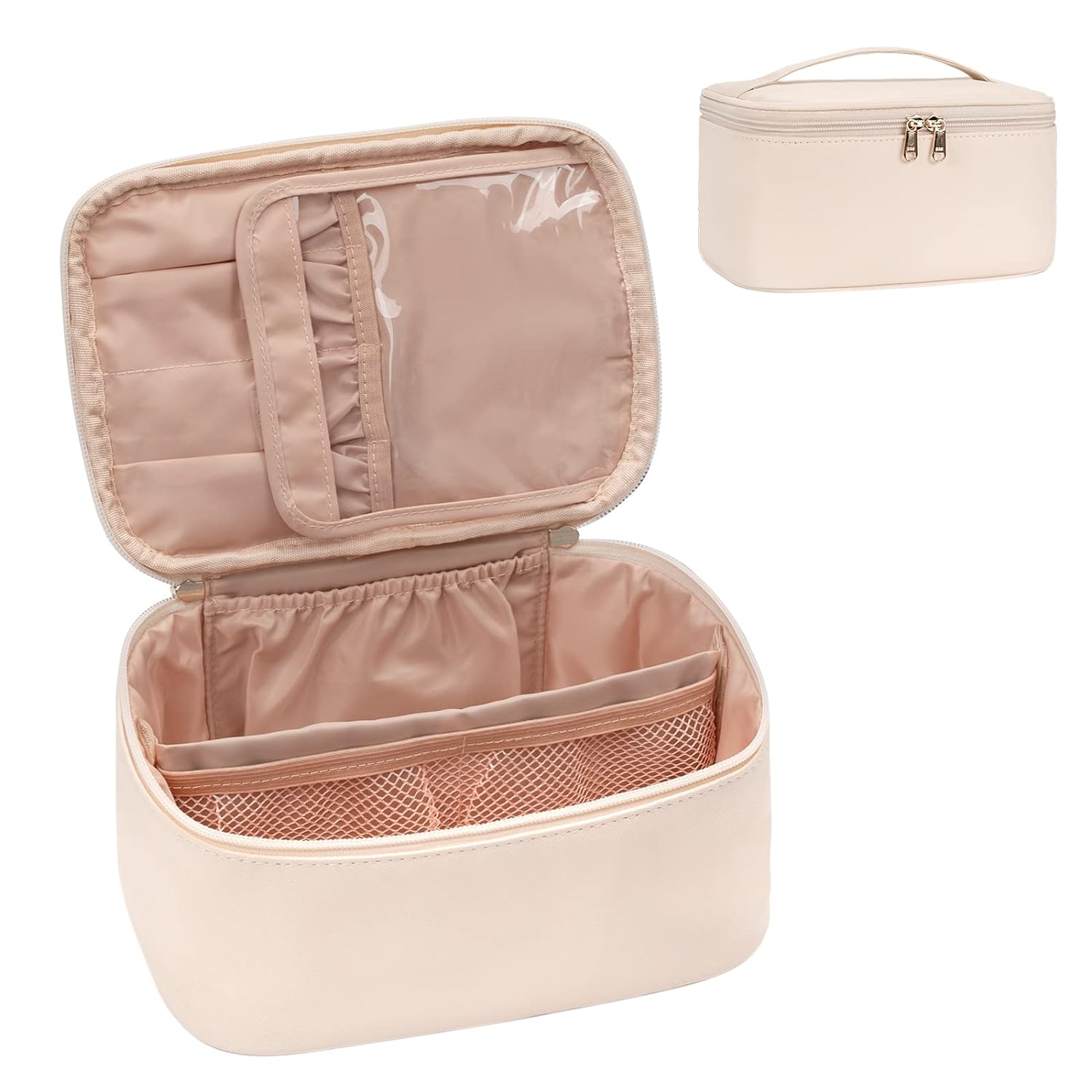 Organisateur de maquillage portable avec séparateurs