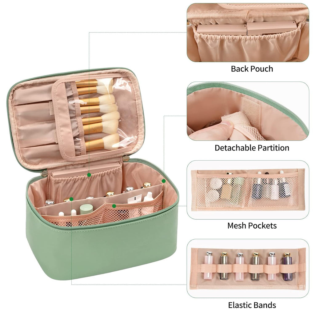 Organisateur de maquillage portable avec séparateurs