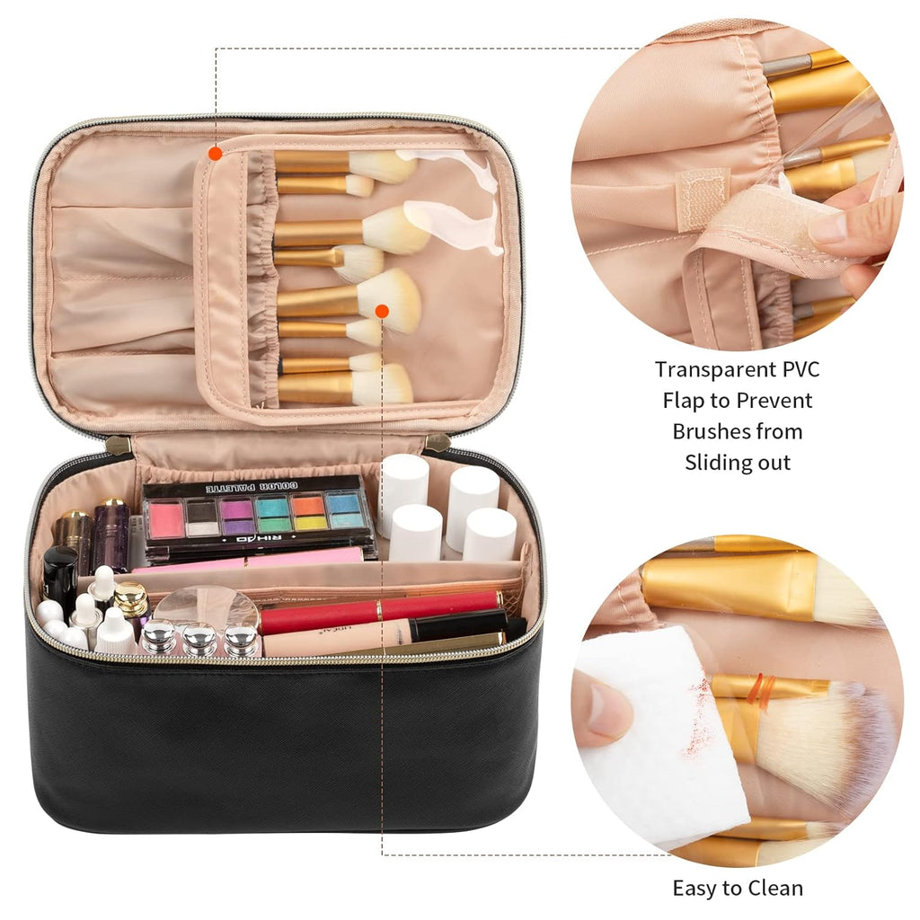 Organisateur de maquillage portable avec séparateurs