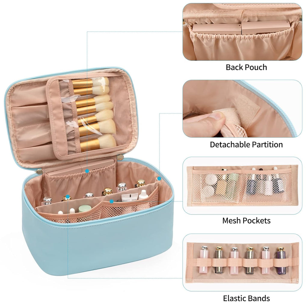 Organisateur de maquillage portable avec séparateurs