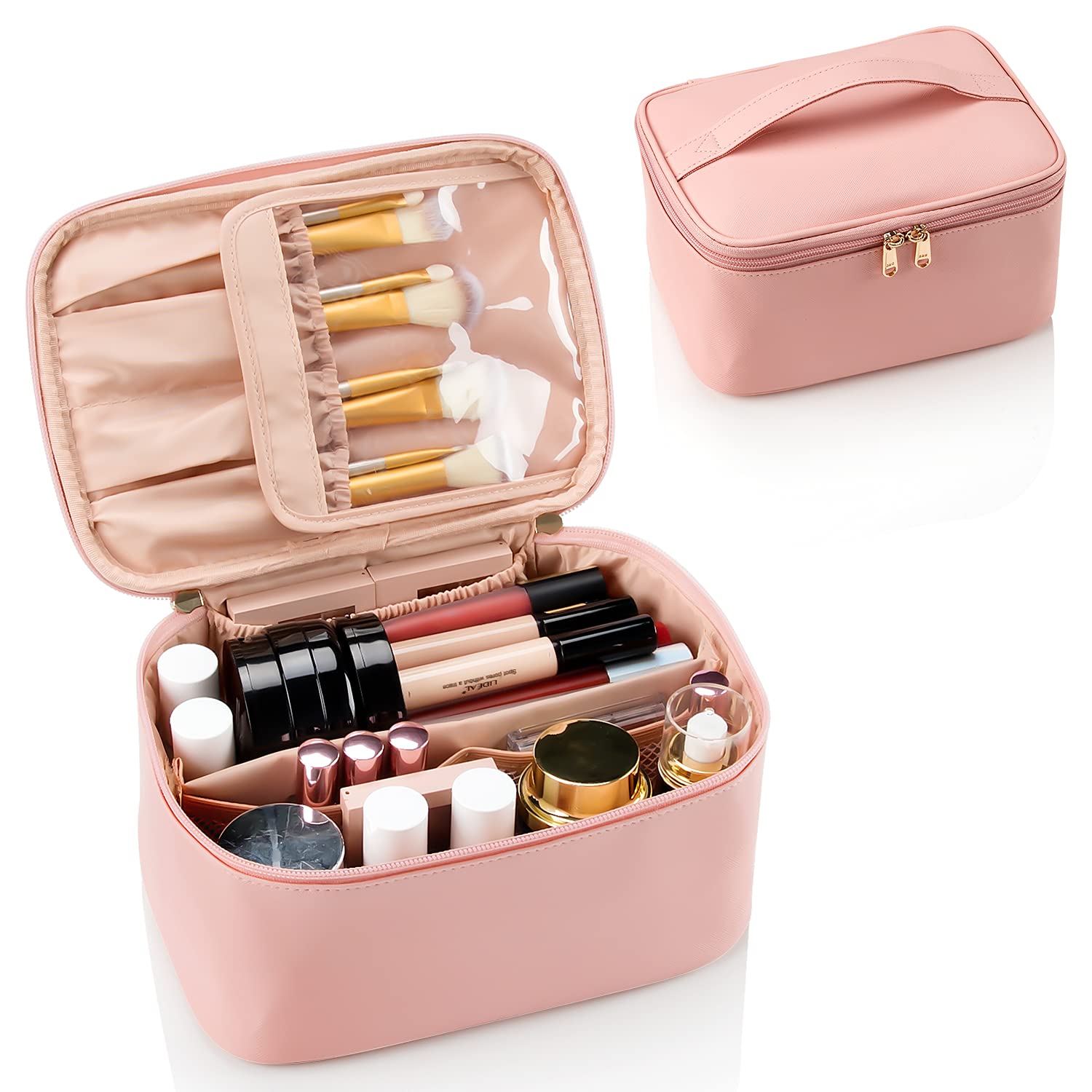 Organisateur de maquillage portable avec séparateurs