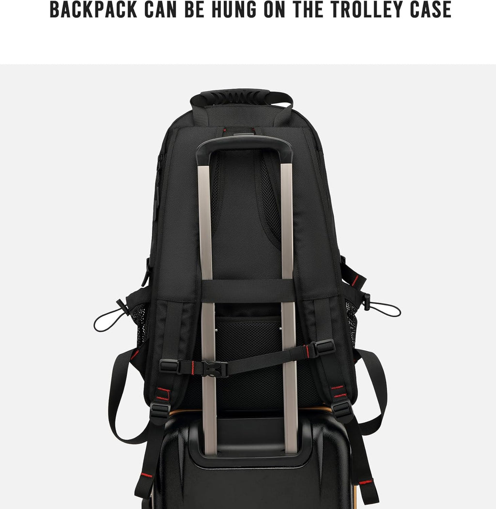 Sac à Dos de Voyage Étanche de 60L pour Ordinateur Portable avec Port USB et Compartiment à Chaussures