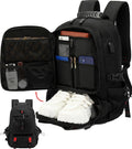 Sac à Dos de Voyage Étanche de 60L pour Ordinateur Portable avec Port USB et Compartiment à Chaussures