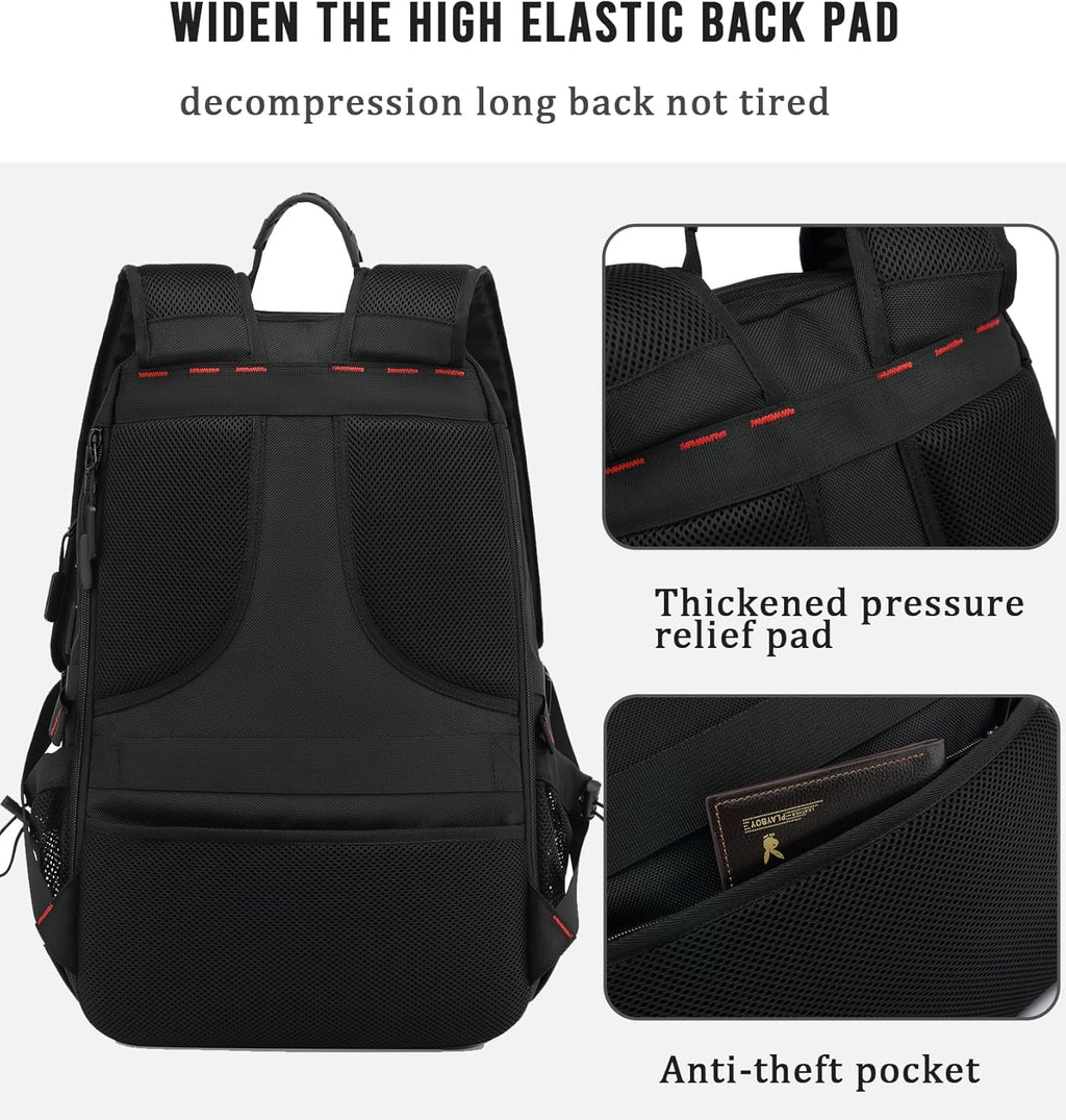 Sac à Dos de Voyage Étanche de 60L pour Ordinateur Portable avec Port USB et Compartiment à Chaussures