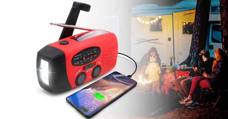 Skanto | Radio d'urgence à énergie solaire et powerbank – Soyez prêt à tout moment, n'importe où