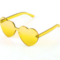 Lunettes de soleil tendance en forme de cœur sans monture, au look transparent - HeartBlitz