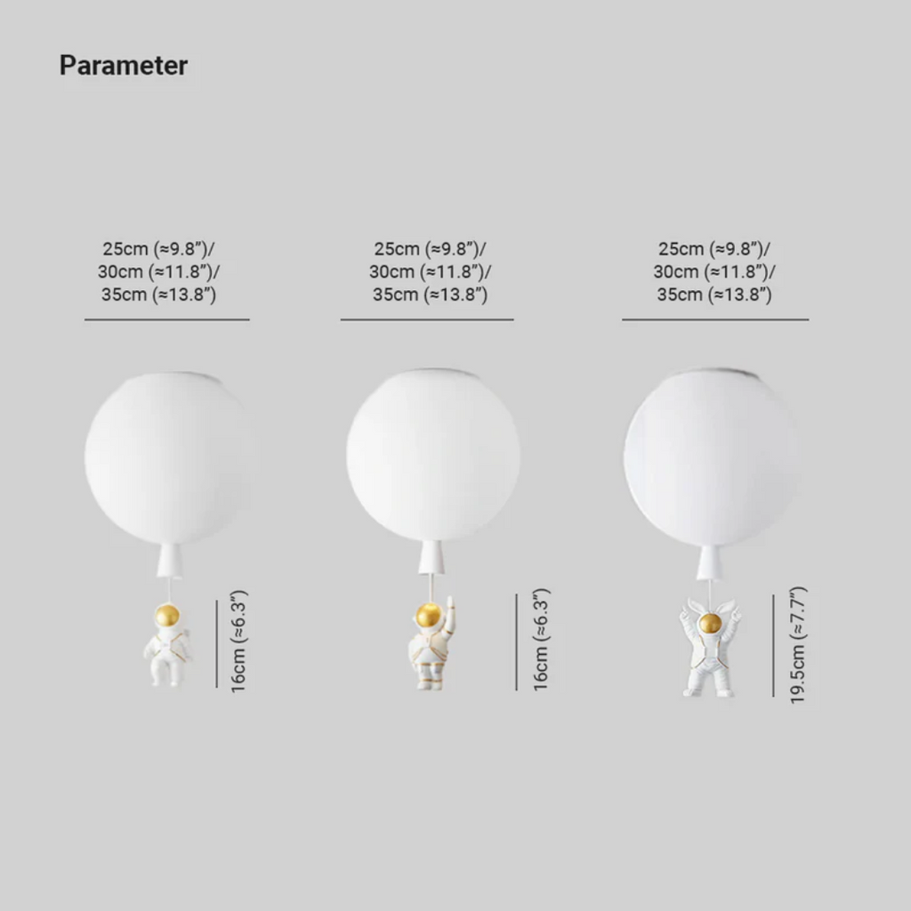 Lustre LED Tendance Lune/Astronaute pour chambre d'enfant - CosmoGlow