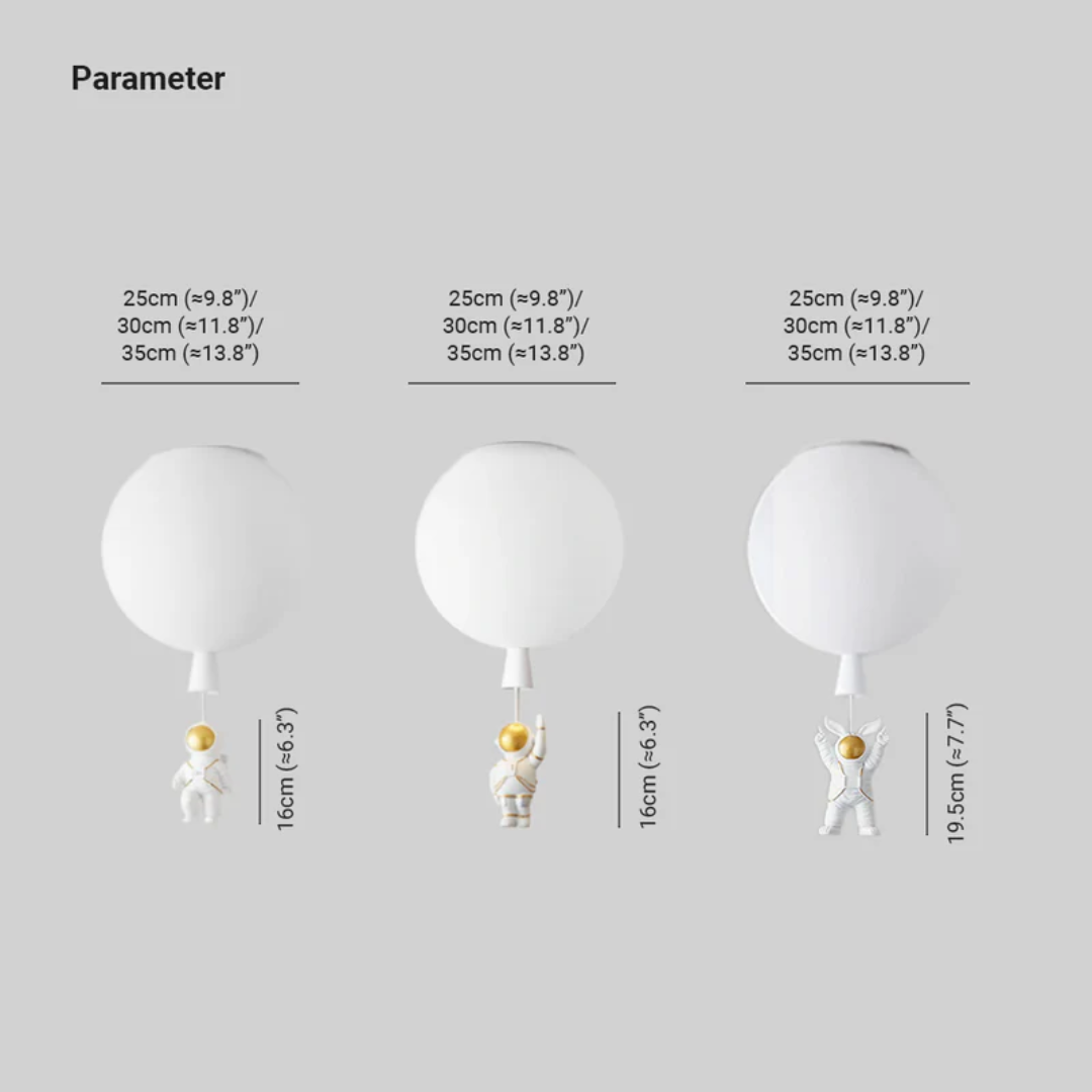 Lustre LED Tendance Lune/Astronaute pour chambre d'enfant - CosmoGlow