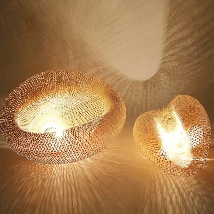Lampe suspendue tendance en rotin - NaturGlow