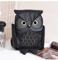 Sac à dos en cuir PU avec impression de hibou pour femmes – Design multi-poches