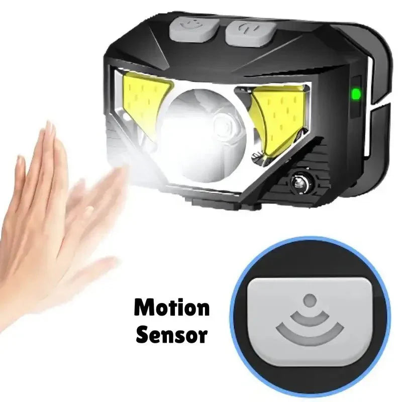 Lampe frontale à capteur de mouvement ultra-brillante - Pack de 2