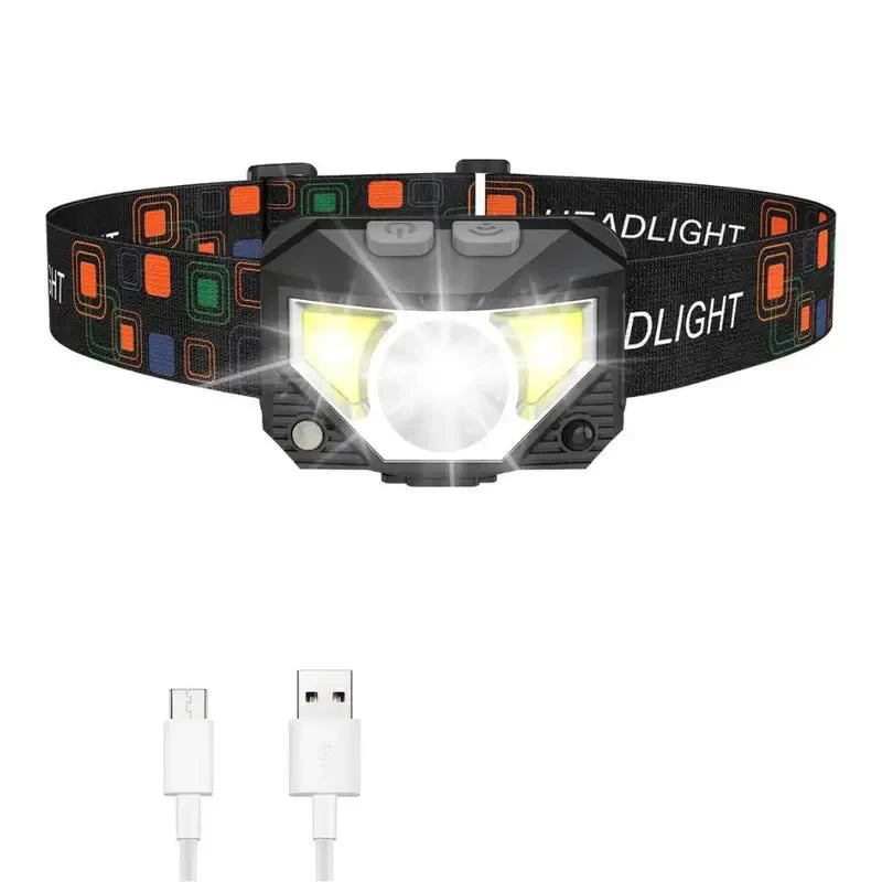 Lampe frontale à capteur de mouvement ultra-brillante - Pack de 2