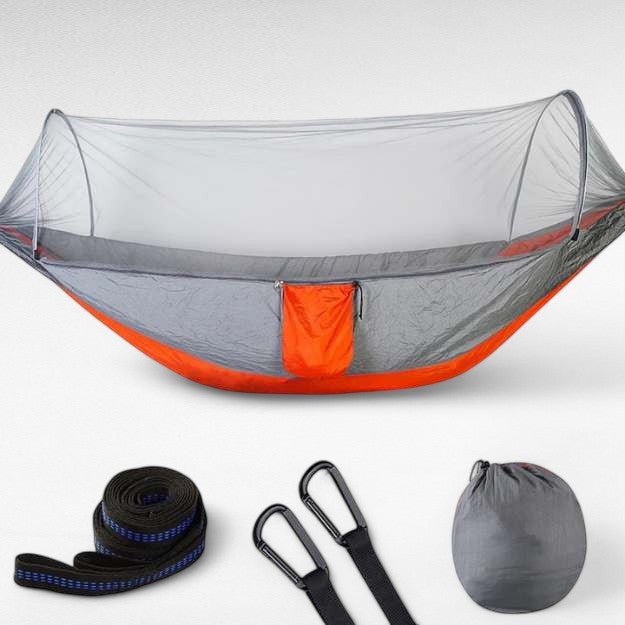 Hamac de plein air avec moustiquaire – Nylon ultra-léger et installation rapide