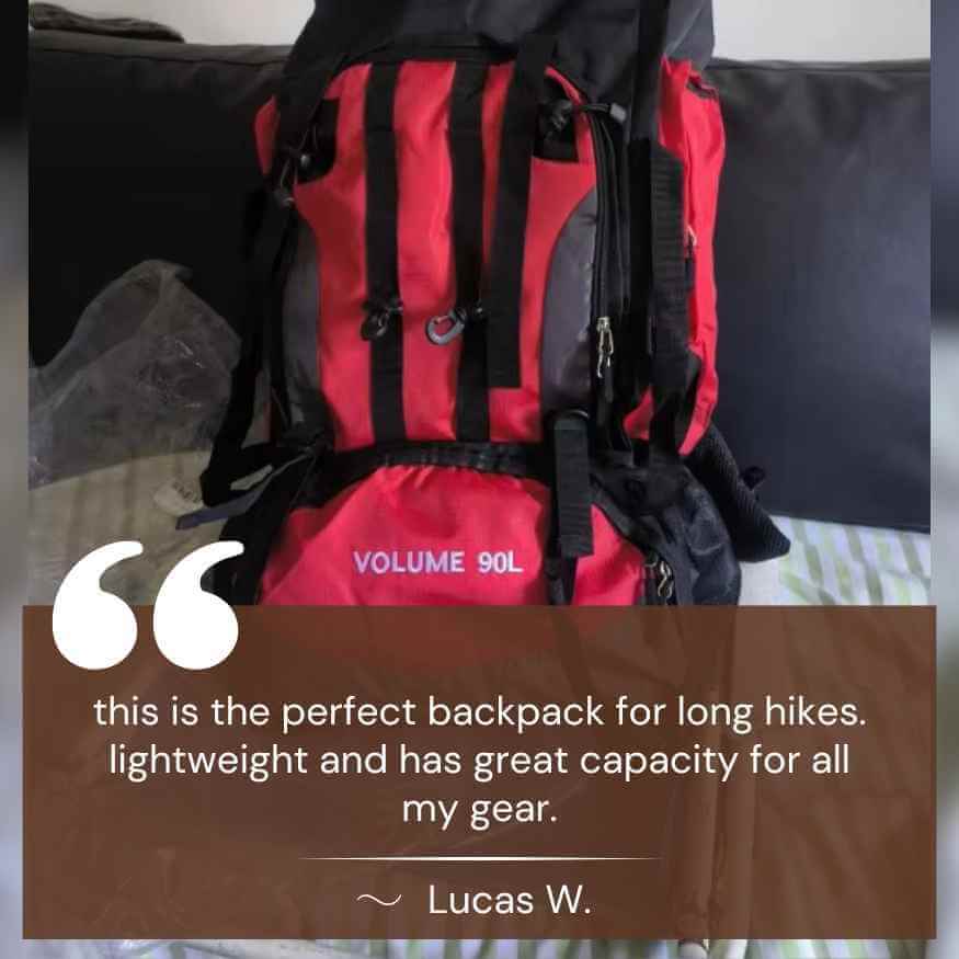 Sac à dos de randonnée ultra-léger et étanche de 90L