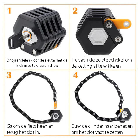 Ultra Fort Verrouillé Antivol de Vélo - SafeRide
