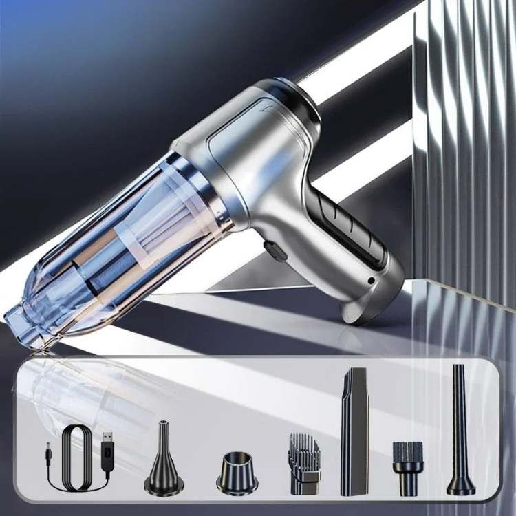 Aspirateur de voiture sans fil – 3-en-1 : Aspirer, Gonfler & Souffler