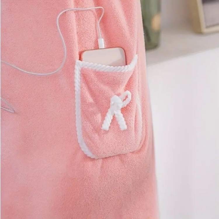 Peignoir en Fleece Corail Ultra-Doux