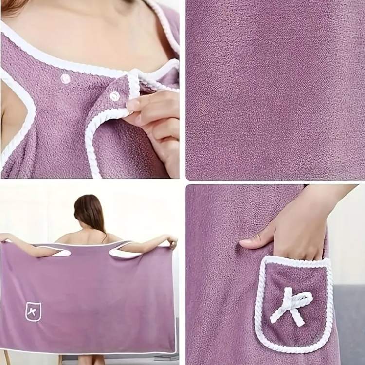 Peignoir en Fleece Corail Ultra-Doux
