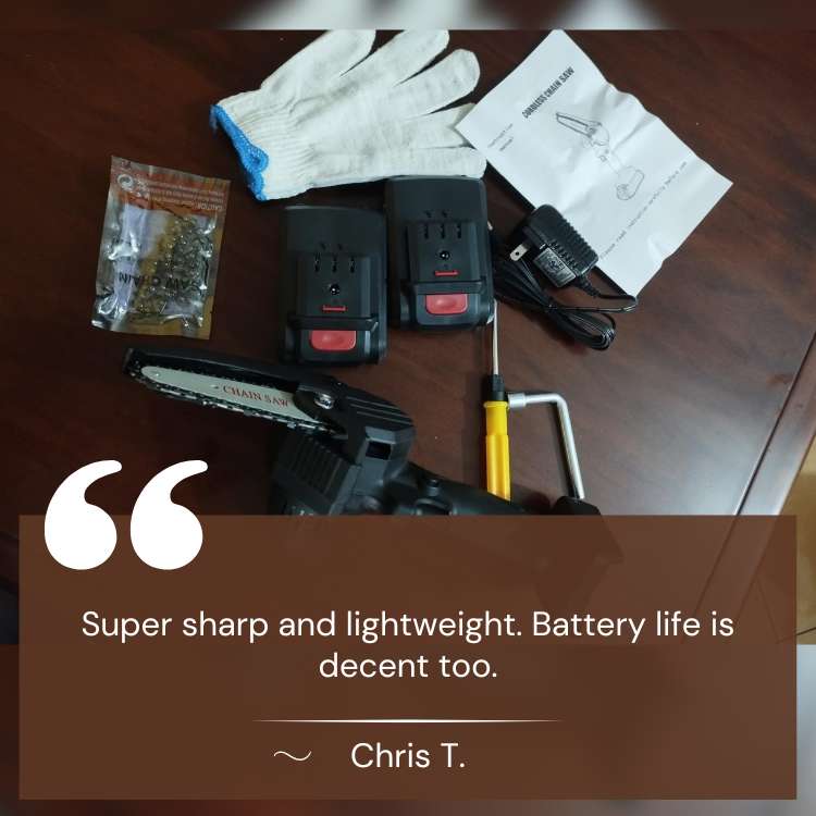 Mini tronçonneuse UltraSharp 24V (Deux batteries)