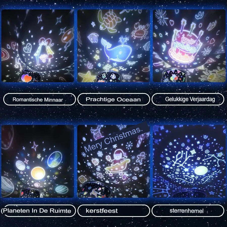 Lampe de nuit unique avec motifs pour enfants - StarryDream