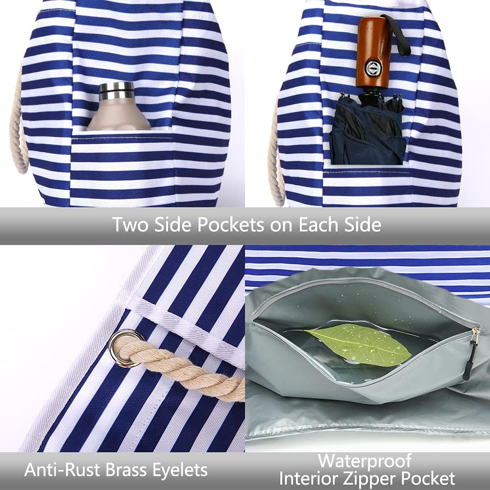 Sac de Plage Unisexe Extra Large Imperméable & Étui de Voyage