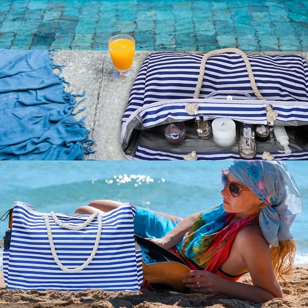 Sac de Plage Unisexe Extra Large Imperméable & Étui de Voyage