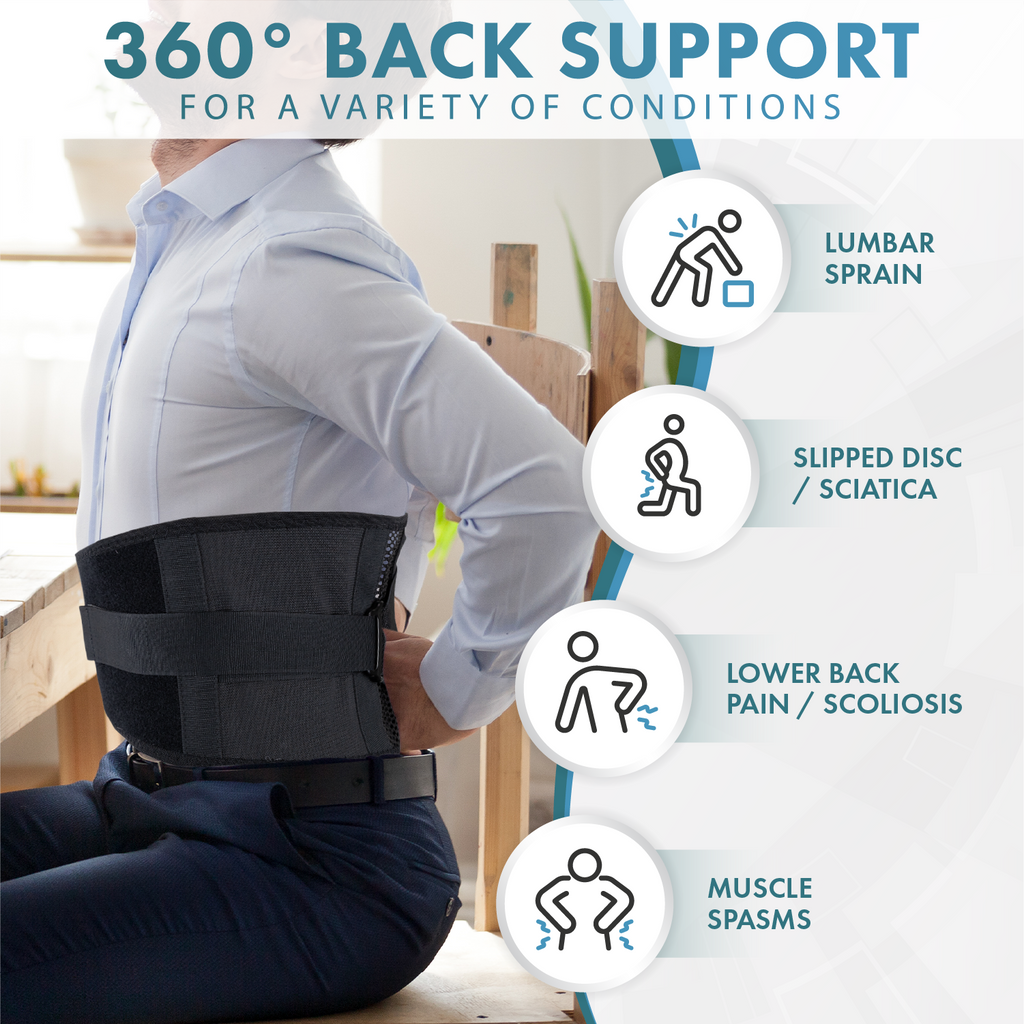 Ceinture de soutien lombaire légère unisexe pour soulagement de la douleur
