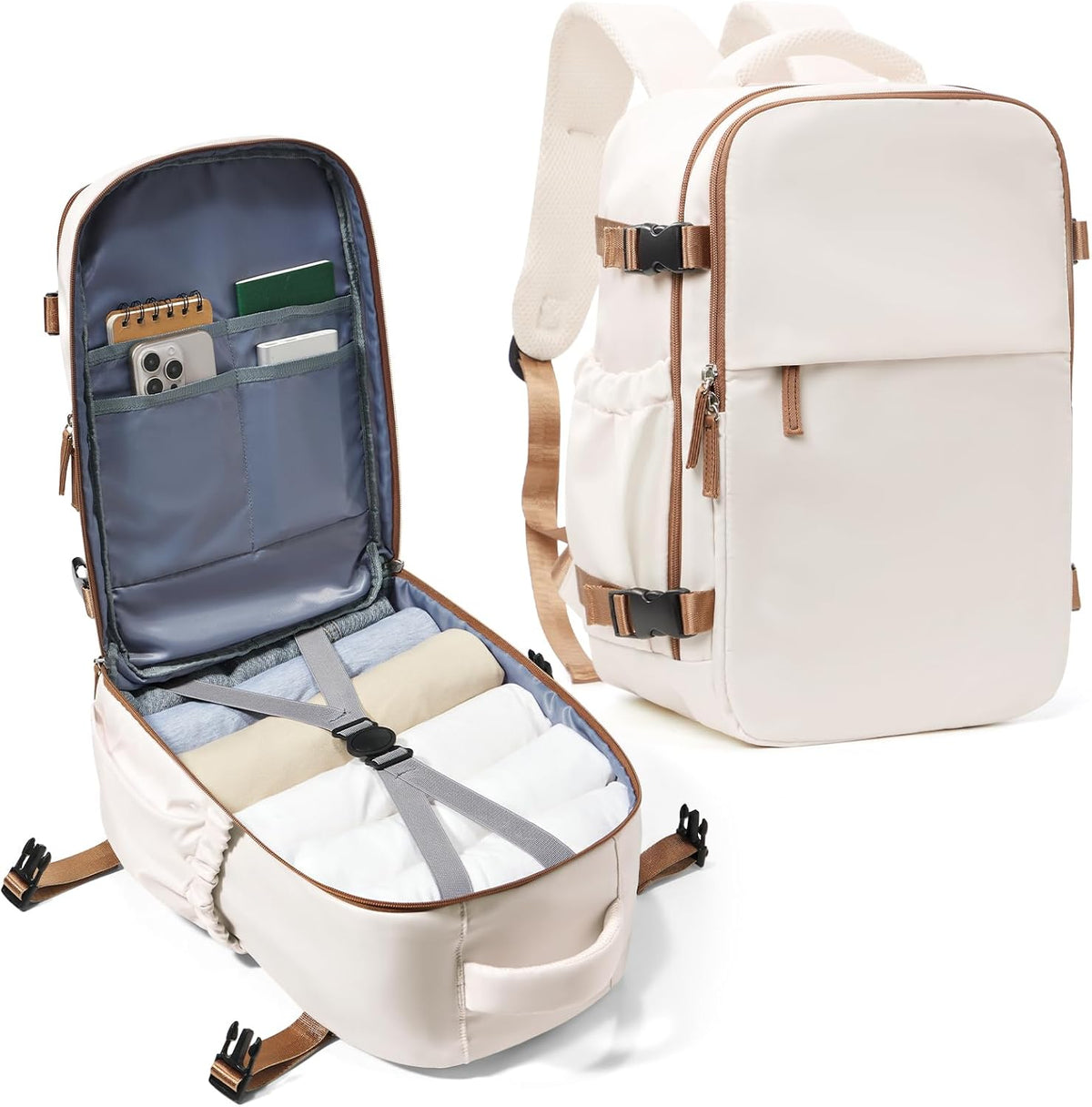 Sac de transport unisexe à plusieurs compartiments pour ordinateur portable de 14 pouces