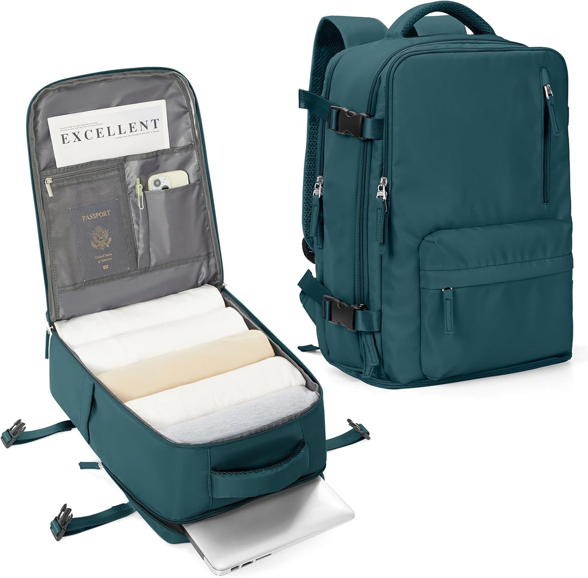 Sac de transport unisexe à plusieurs compartiments pour ordinateur portable de 14 pouces