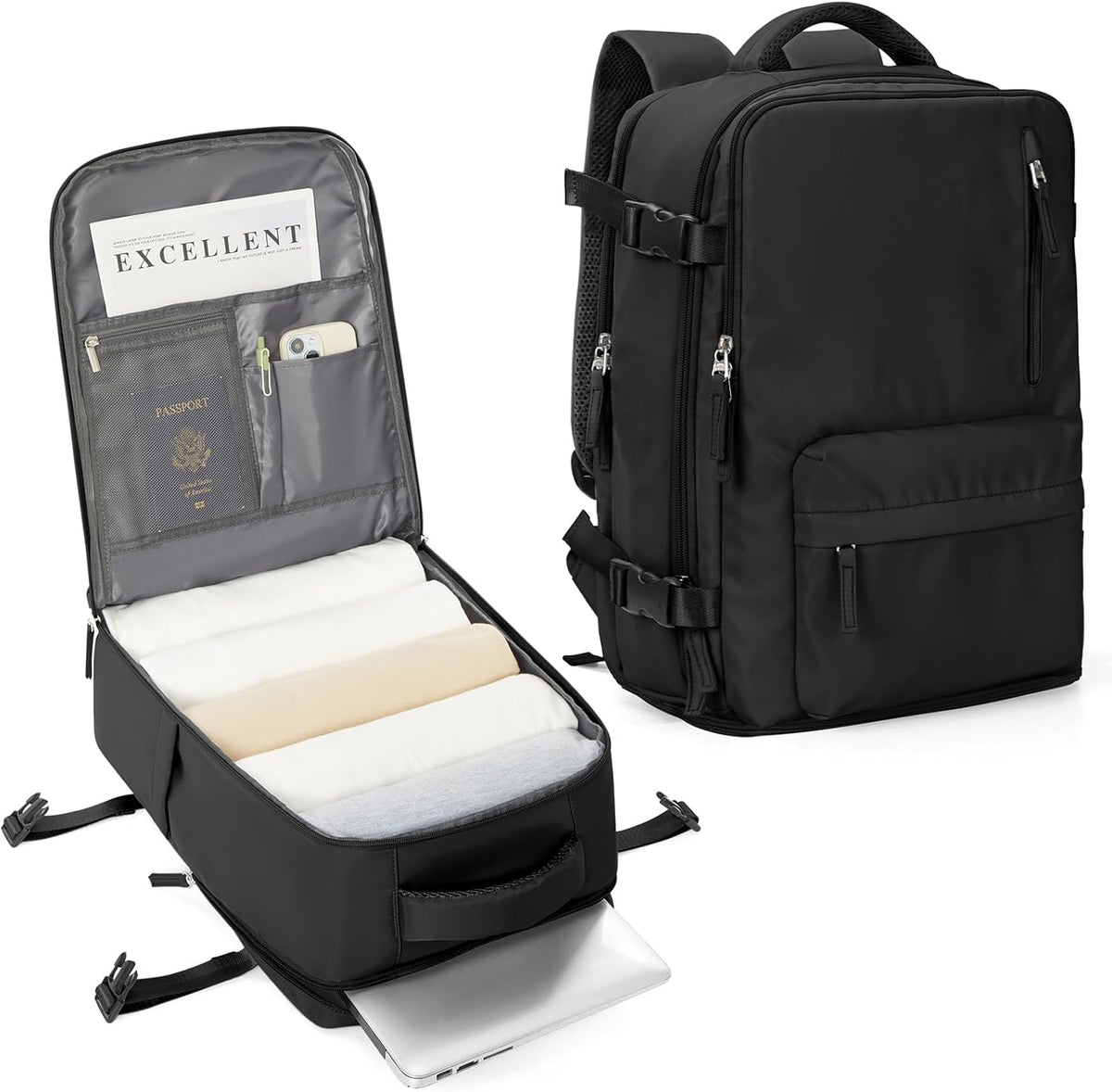 Sac de transport unisexe à plusieurs compartiments pour ordinateur portable de 14 pouces