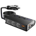 Adaptateur de Chargeur de Voiture Rapide Universel 4 Ports avec Prises USB et Allume-Cigare
