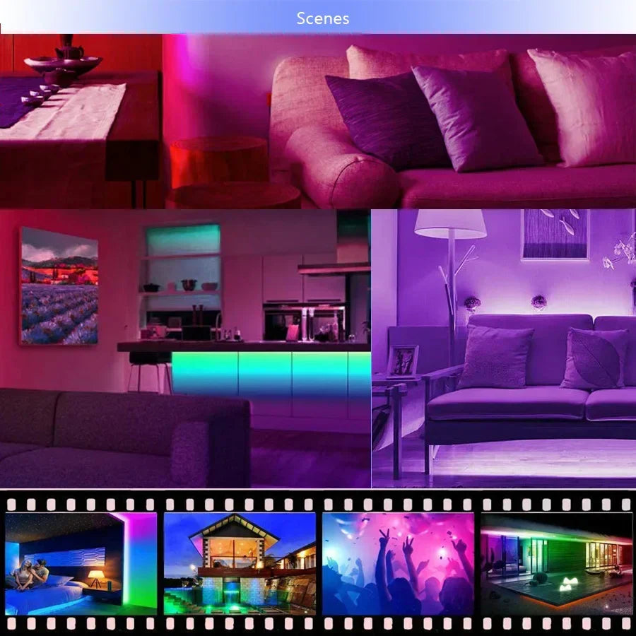 BANDE LED USB AVEC CHANGEMENT DE COULEUR - LUMIÈRE RGB POUR DÉCORATION DE PIÈCE & ÉCLAIRAGE ARRIÈRE DE TÉLÉVISEUR