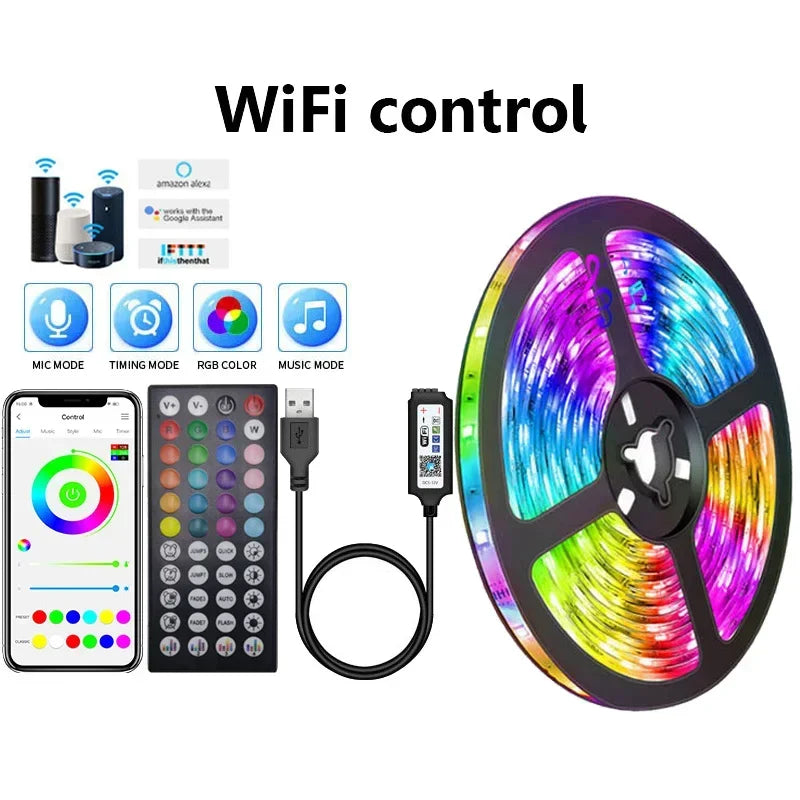 BANDE LED USB AVEC CHANGEMENT DE COULEUR - LUMIÈRE RGB POUR DÉCORATION DE PIÈCE & ÉCLAIRAGE ARRIÈRE DE TÉLÉVISEUR