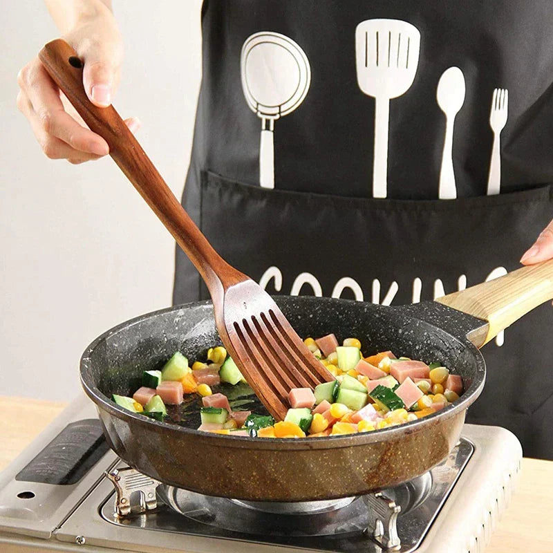 Skanto | Ecochef – Ensemble D'Utensiles De Cuisine En Teck