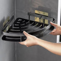Skanto | Support d'angle en aluminium pour étagère murale – Organisateur de salle de bain gain de place sans perçage