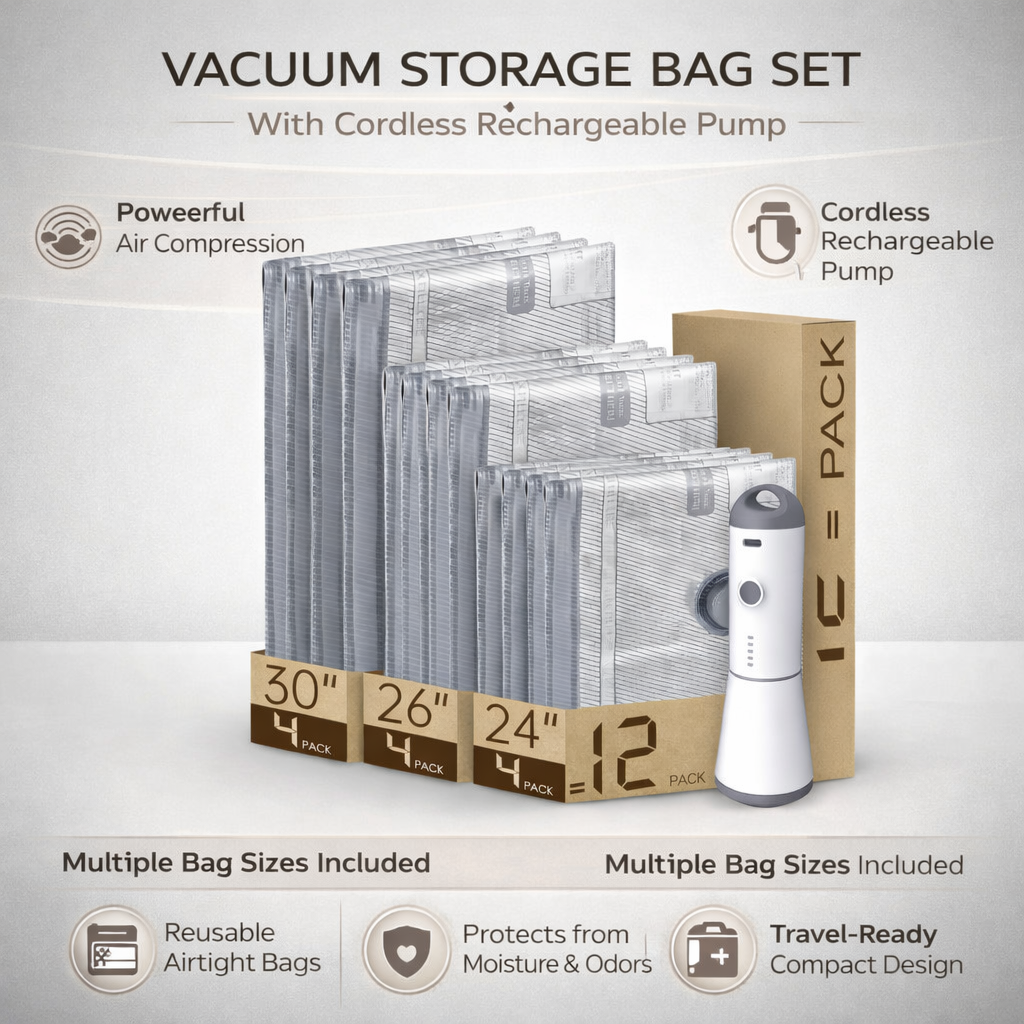 AIRVEX – Solution de Stockage Sous Vide pour Maximiser l'Espace de Bagages