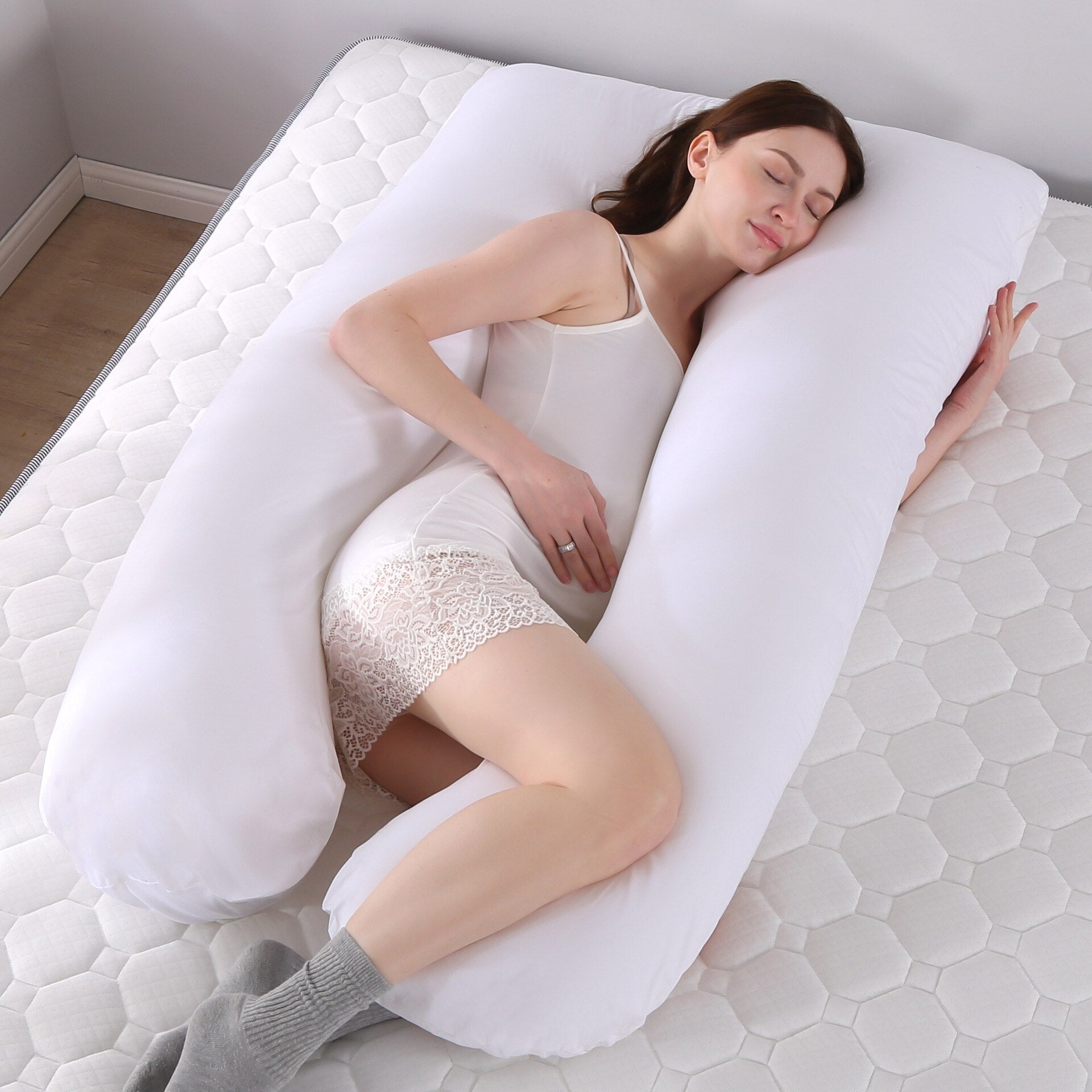 Sandsberg | Coussin pour dormeur sur le côté | Soutien corporel ergonomique en forme de U | Plusieurs couleurs